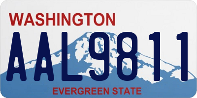 WA license plate AAL9811