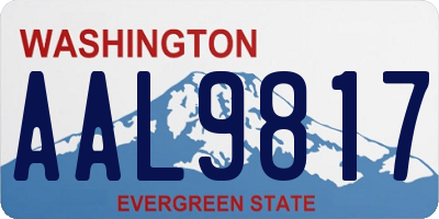 WA license plate AAL9817