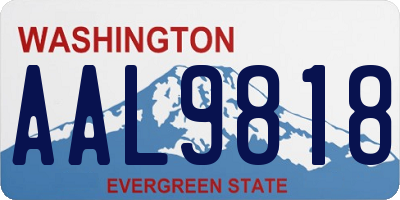 WA license plate AAL9818