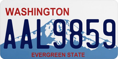 WA license plate AAL9859