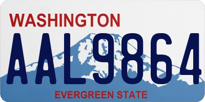 WA license plate AAL9864
