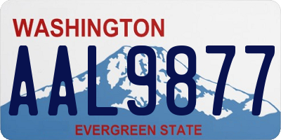 WA license plate AAL9877