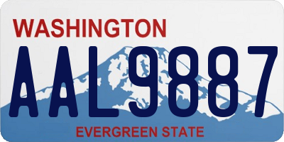 WA license plate AAL9887
