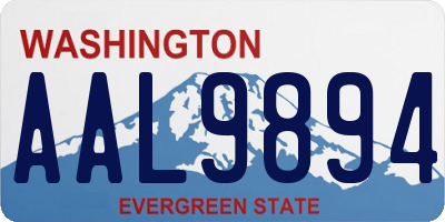 WA license plate AAL9894