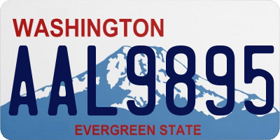 WA license plate AAL9895
