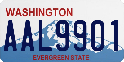 WA license plate AAL9901