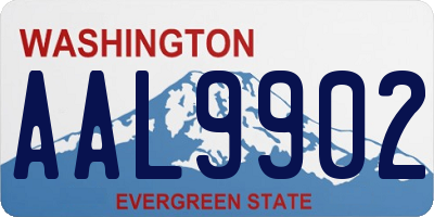 WA license plate AAL9902