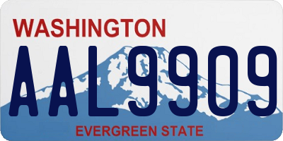 WA license plate AAL9909