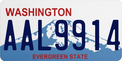 WA license plate AAL9914