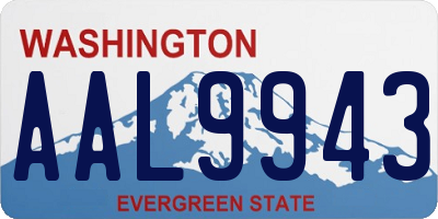 WA license plate AAL9943