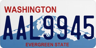 WA license plate AAL9945