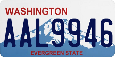 WA license plate AAL9946