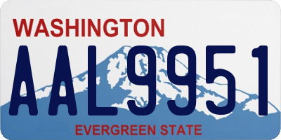 WA license plate AAL9951