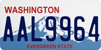 WA license plate AAL9964
