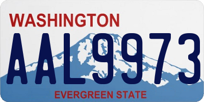 WA license plate AAL9973