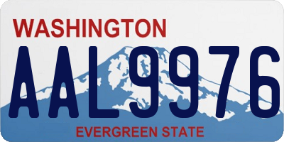 WA license plate AAL9976