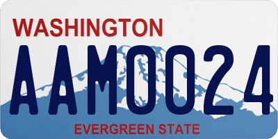 WA license plate AAM0024