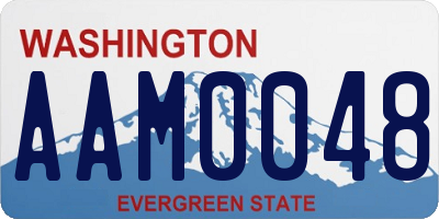 WA license plate AAM0048