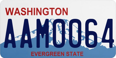 WA license plate AAM0064