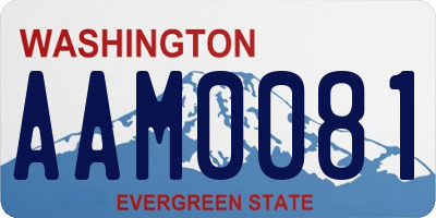 WA license plate AAM0081