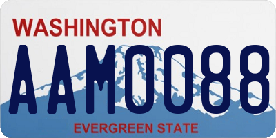 WA license plate AAM0088