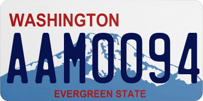 WA license plate AAM0094