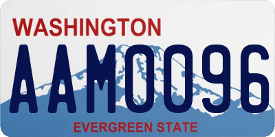 WA license plate AAM0096