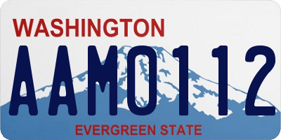 WA license plate AAM0112