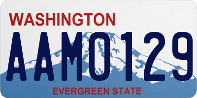 WA license plate AAM0129