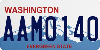 WA license plate AAM0140