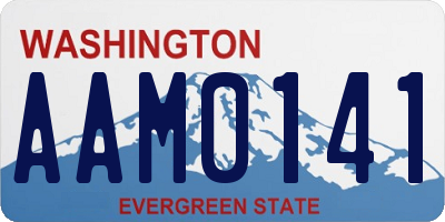 WA license plate AAM0141