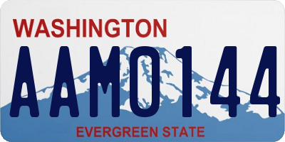 WA license plate AAM0144