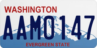 WA license plate AAM0147