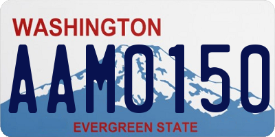 WA license plate AAM0150