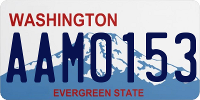 WA license plate AAM0153