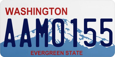 WA license plate AAM0155