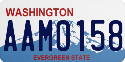 WA license plate AAM0158