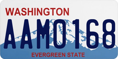 WA license plate AAM0168