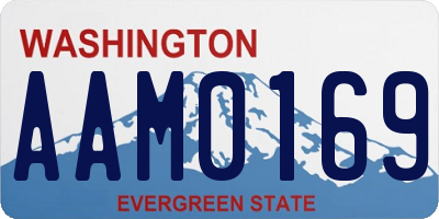 WA license plate AAM0169