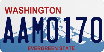 WA license plate AAM0170