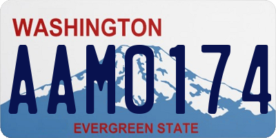 WA license plate AAM0174