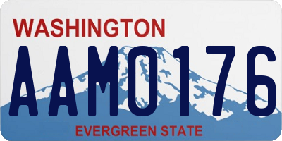 WA license plate AAM0176