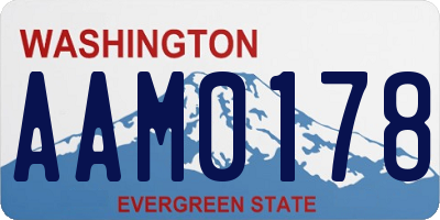 WA license plate AAM0178