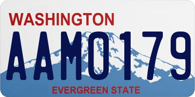 WA license plate AAM0179