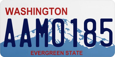 WA license plate AAM0185