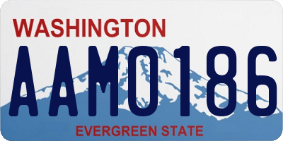 WA license plate AAM0186