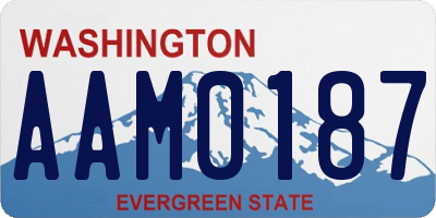WA license plate AAM0187