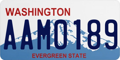 WA license plate AAM0189