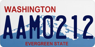 WA license plate AAM0212