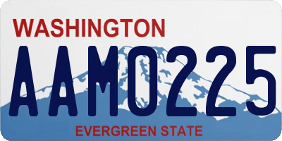 WA license plate AAM0225